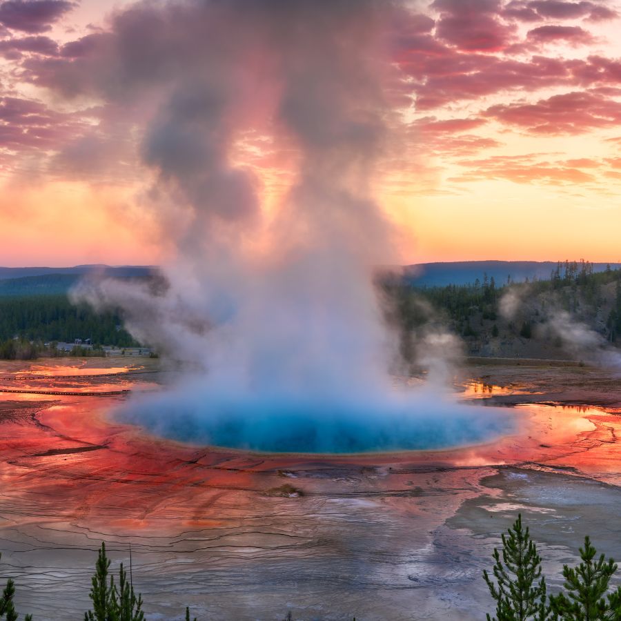 Yellowstone National Park geyser